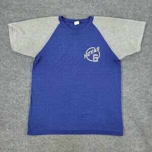 Vintage Georgetown Hoyas Shirt Men's XL Blue NCAA University Logo Short Sleeve